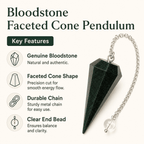 Bloodstone Faceted Crystal Pendulum – Thorn & Thimble