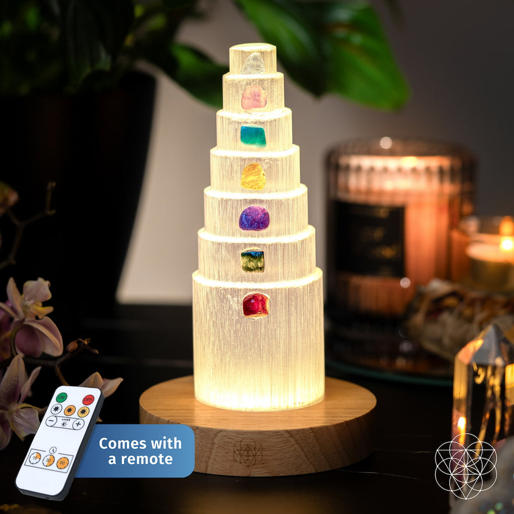 Seven-Stone Crystal Sanctuary Lamp