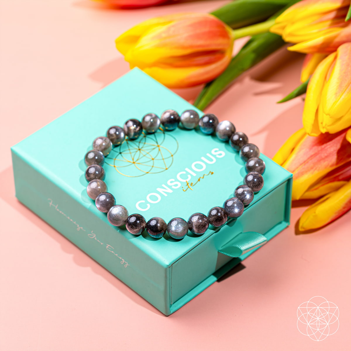 Black Moonstone Boundaries Bracelet
