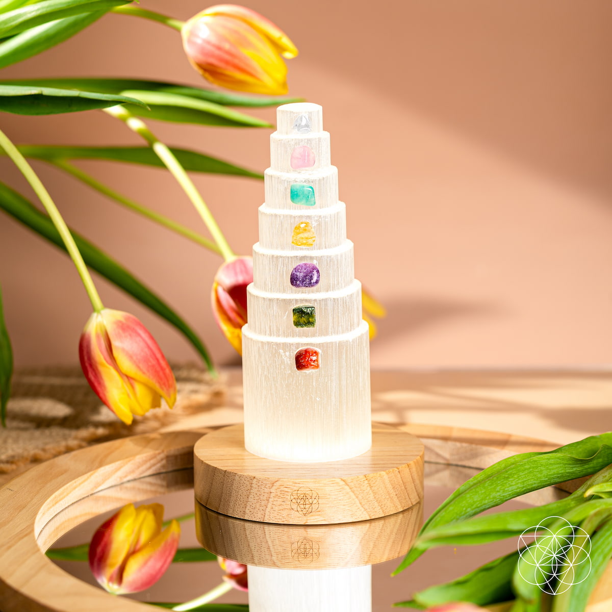 Seven-Stone Crystal Sanctuary Lamp