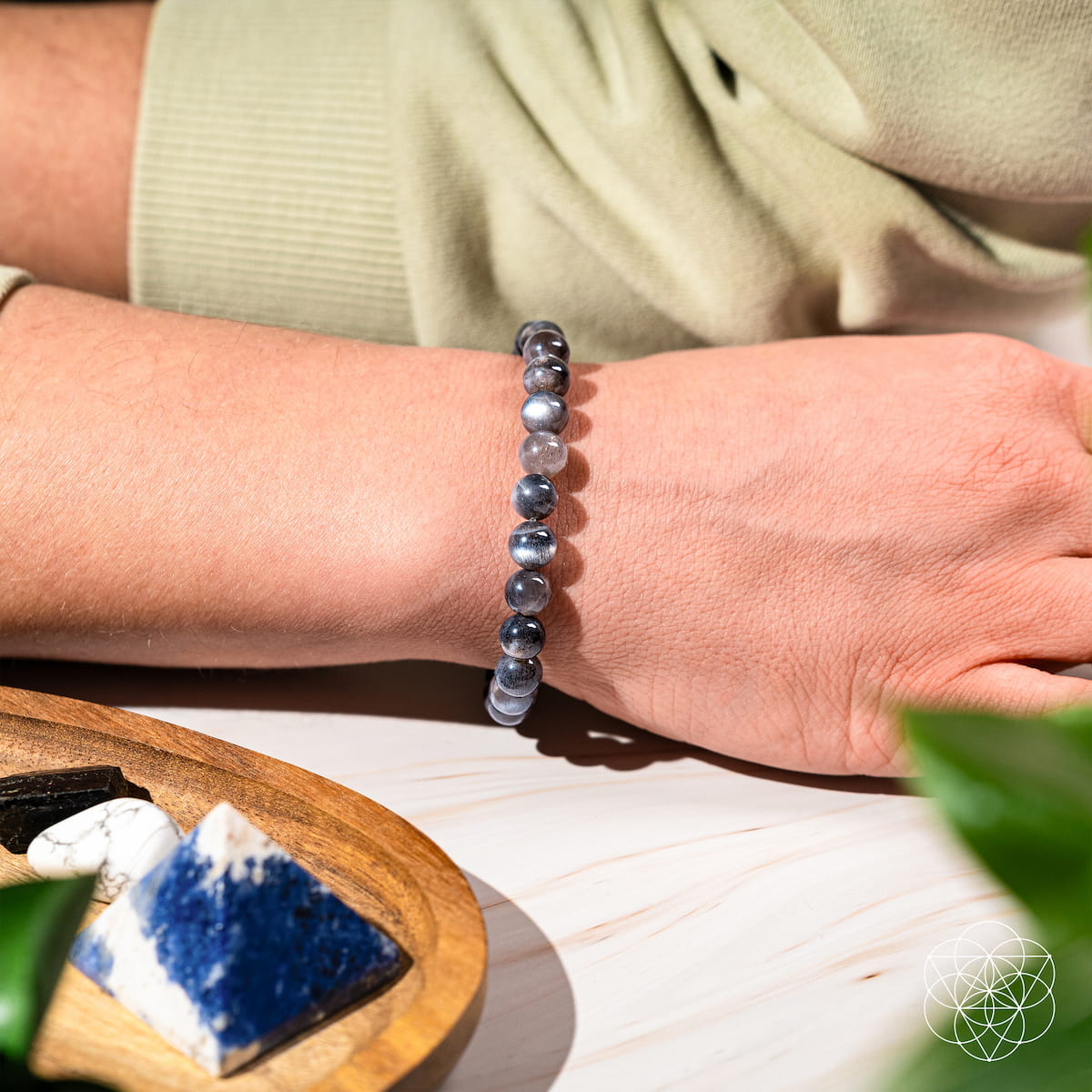Black Moonstone Boundaries Bracelet