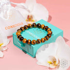 7A Grade Tiger’s Eye Bracelet – Focus & Prosperity – Thorn & Thimble