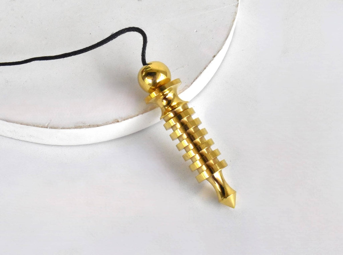Six-Ring Brass Egyptian Pendulum – Thorn & Thimble