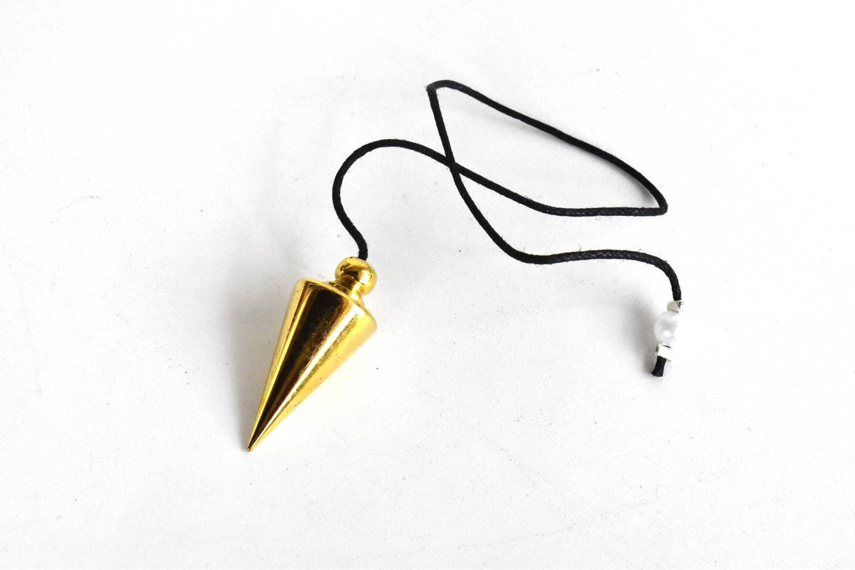 Cone with Round Brass Pendulum Silver Metal Pendulums – Thorn & Thimble