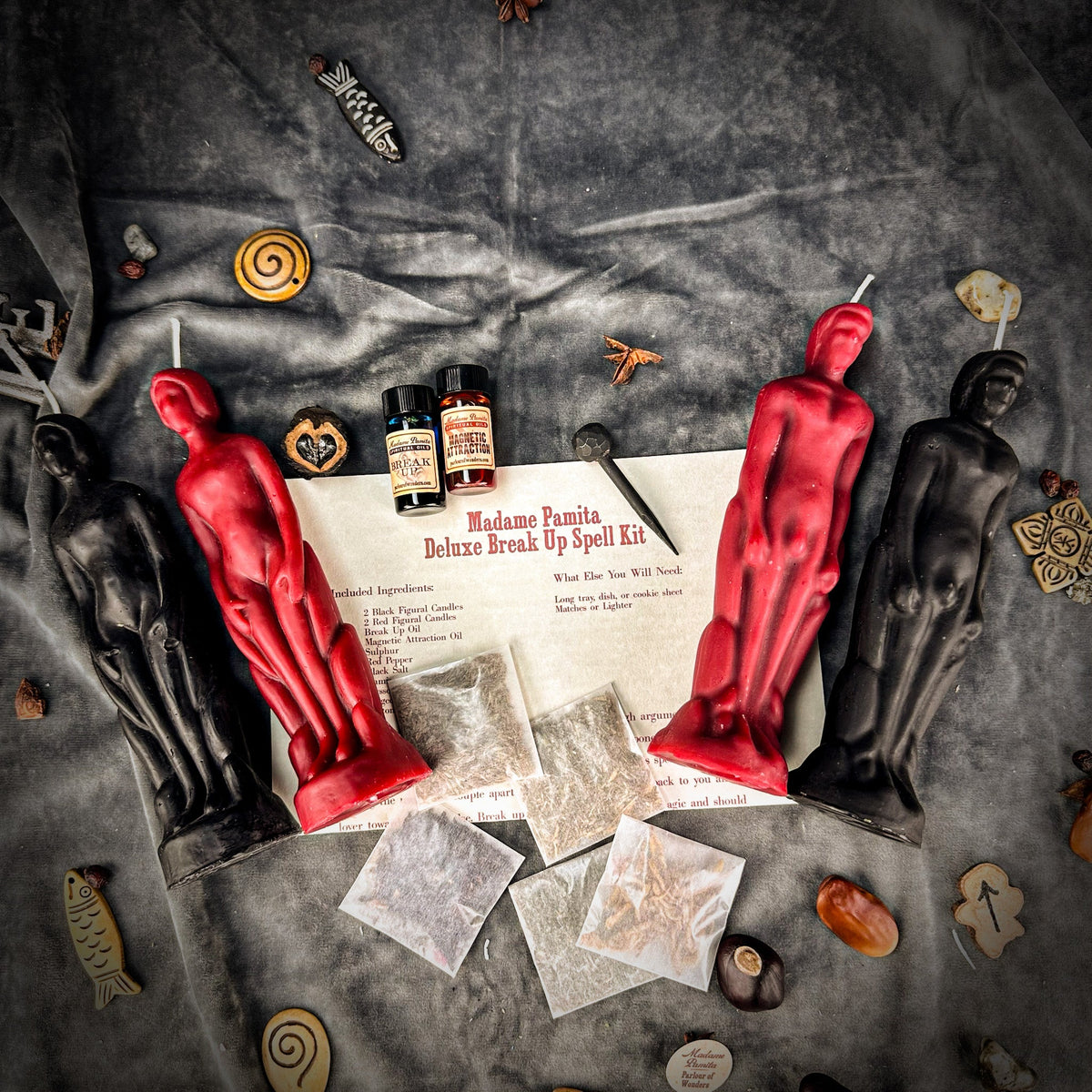Deluxe Break-Up Candle Spell Kit – Gender Neutral/Male Figures – Thorn & Thimble