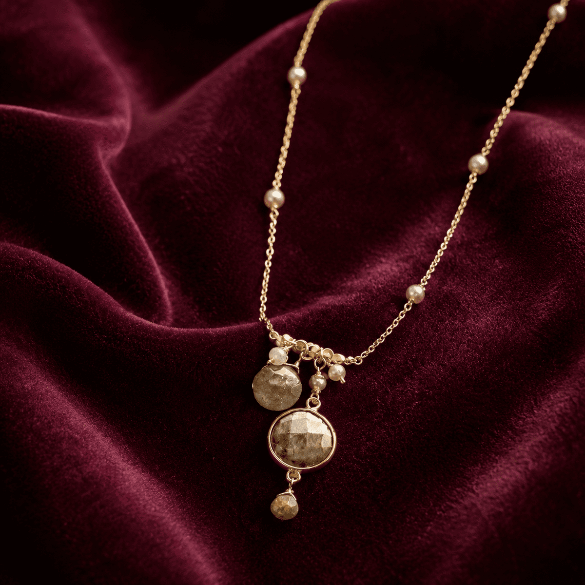 Labradorite Bezel Cluster Pendant Necklace – Thorn & Thimble