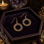 Labradorite Mini Halo Drop Earrings – Thorn & Thimble