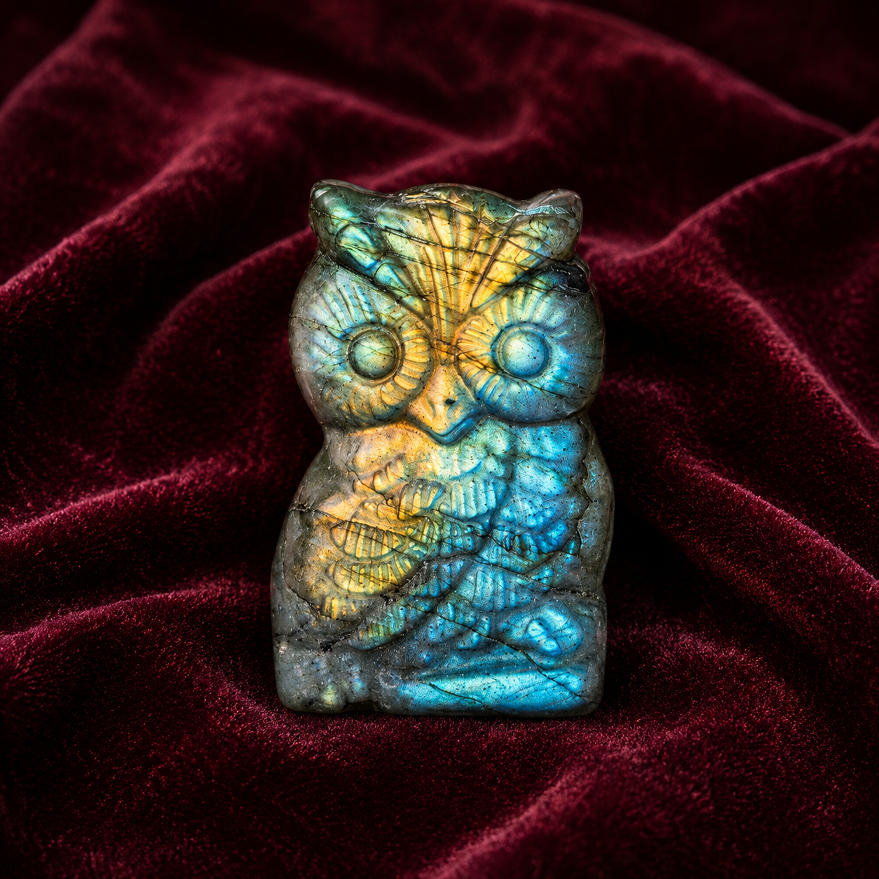 Token of Wisdom - Labradorite Owl Talisman