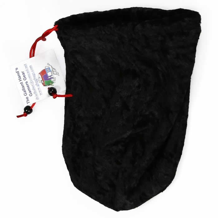 Black Ninja Velvet Dice Bag – Drawstring