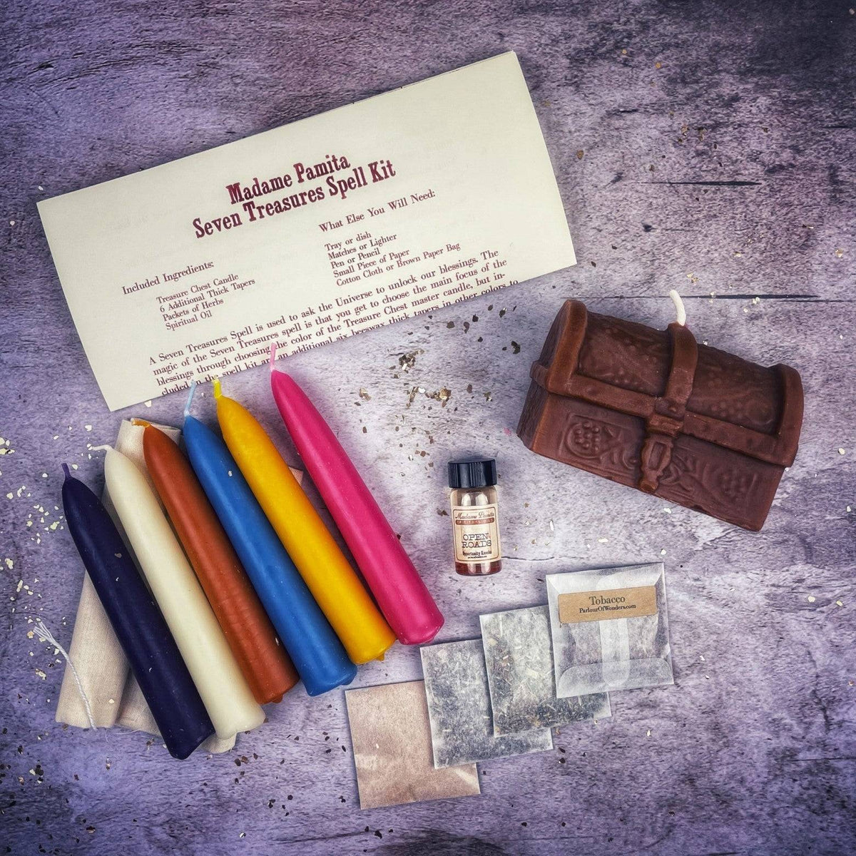 Seven Treasures Candle Spell Kit – Thorn & Thimble