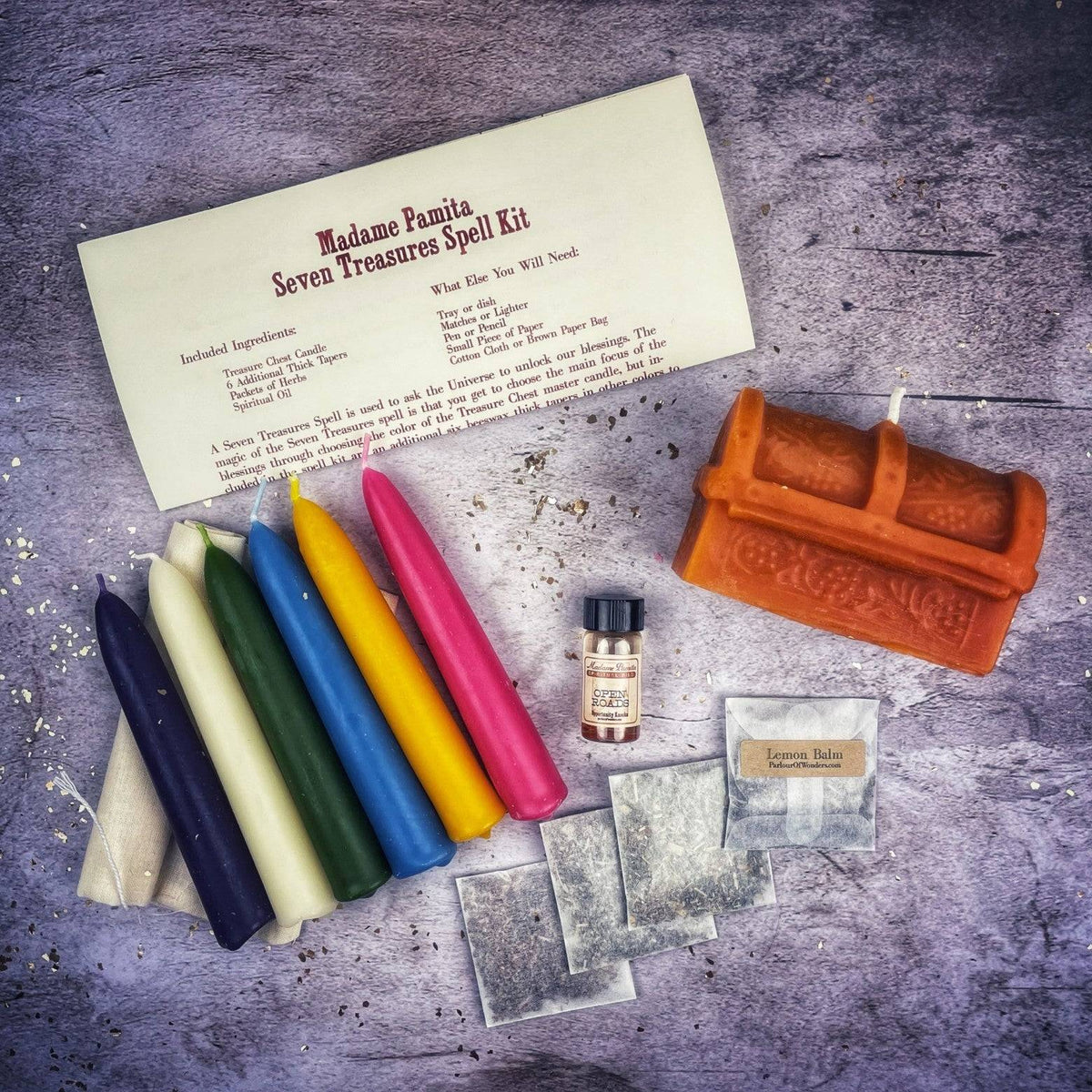 Seven Treasures Candle Spell Kit – Thorn & Thimble
