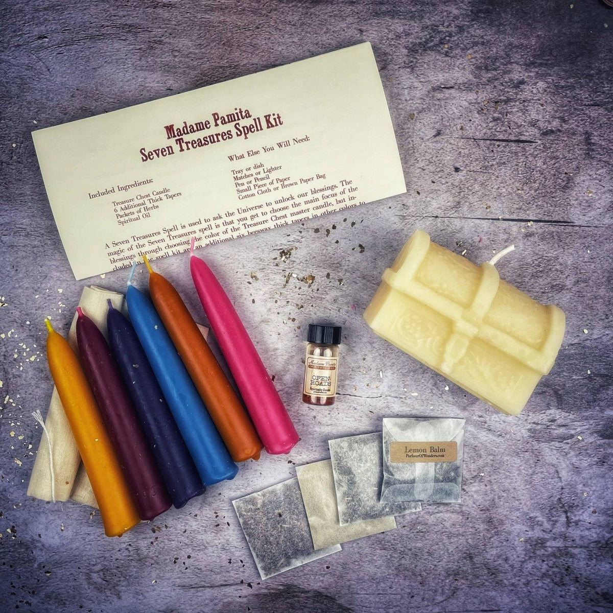 Seven Treasures Candle Spell Kit – Thorn & Thimble
