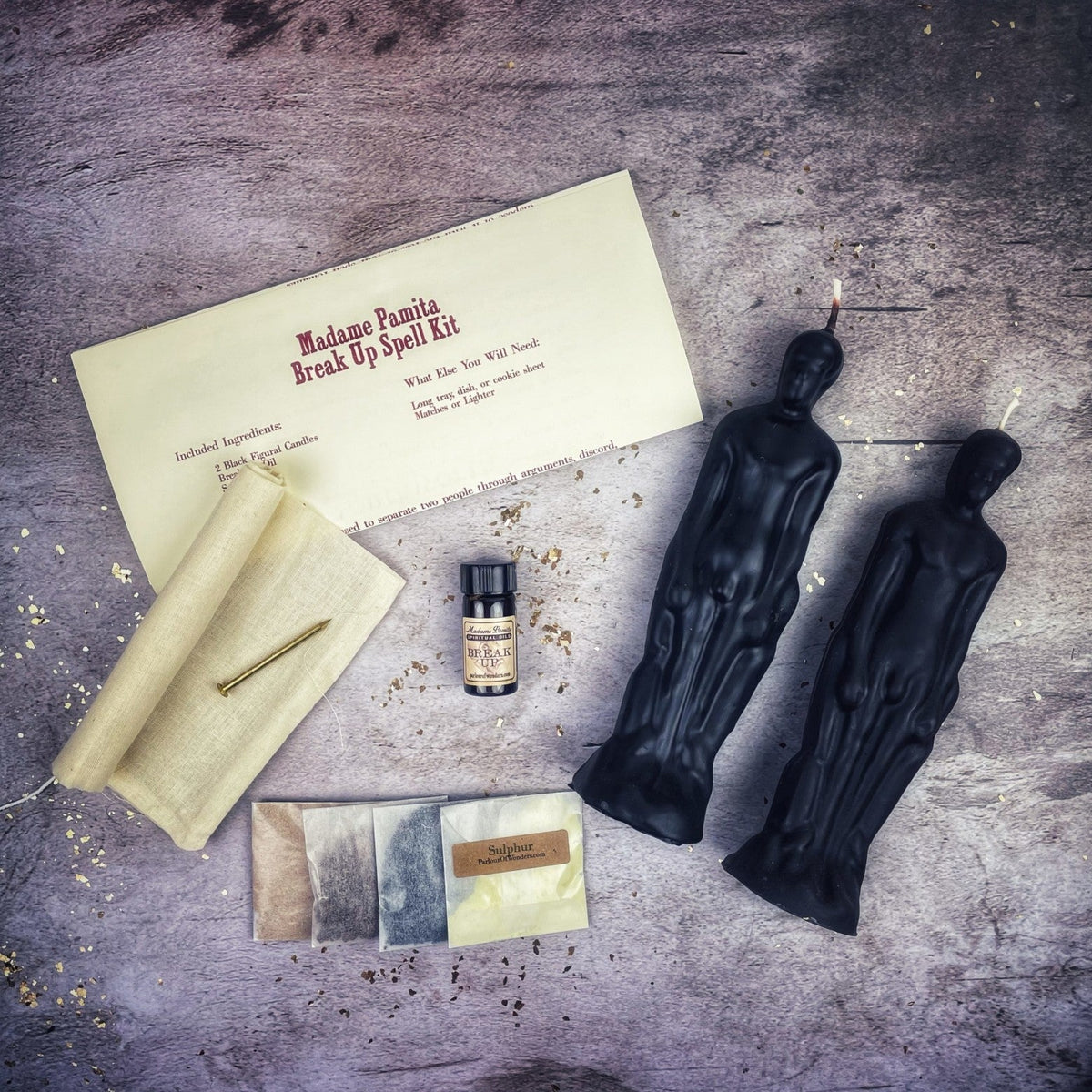 Break-Up Candle Spell Kit – Male/Male Figures – Thorn & Thimble