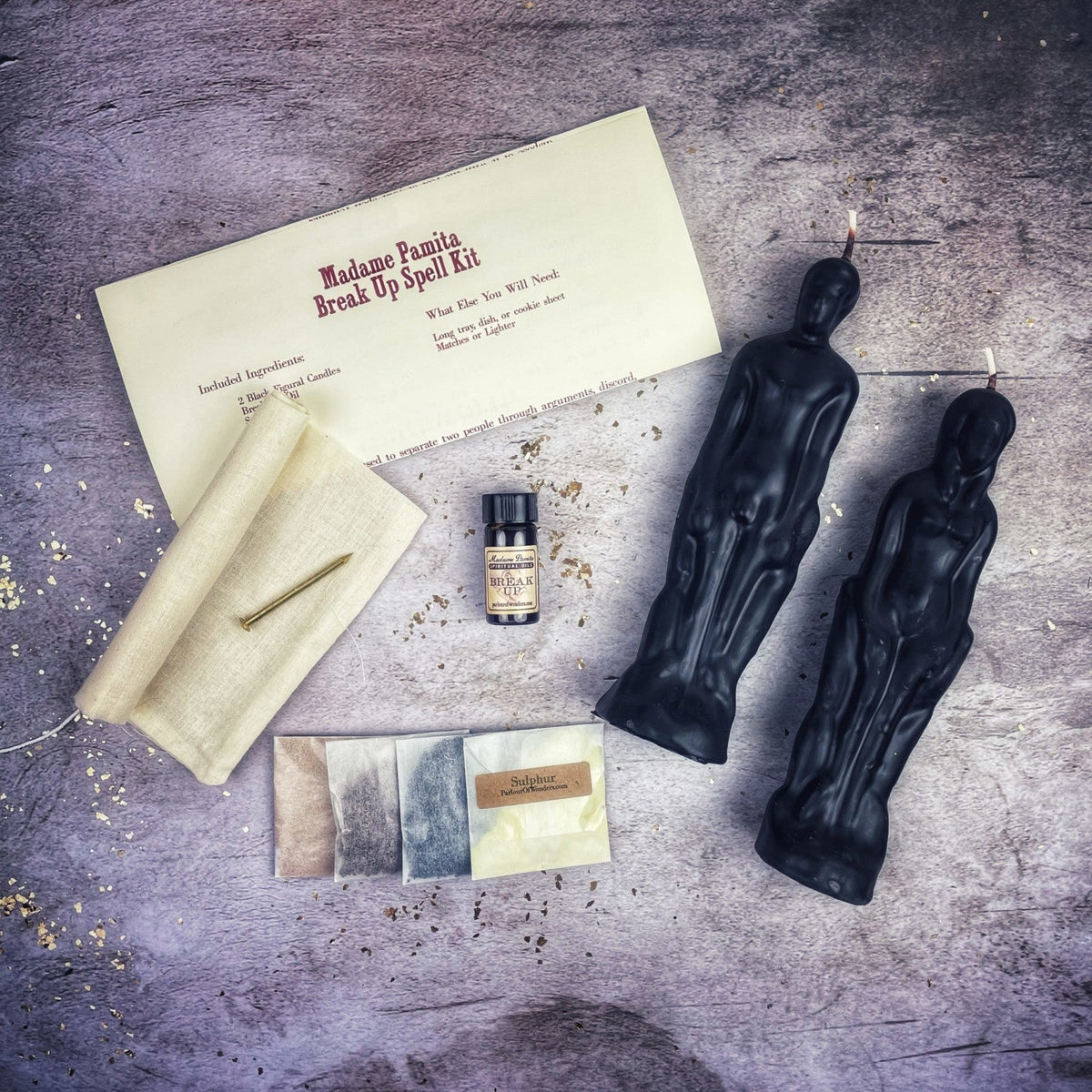 Break-Up Candle Spell Kit – Female/Male Figures – Thorn & Thimble