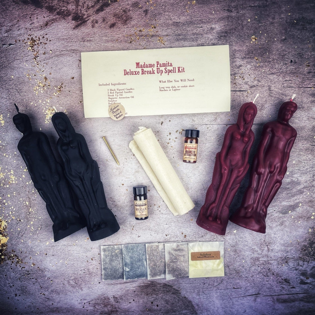 Deluxe Break-Up Candle Spell Kit – Female/Male Figures – Thorn & Thimble