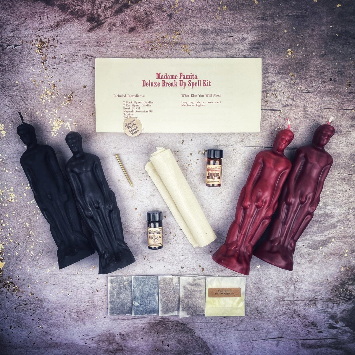 Deluxe Break-Up Candle Spell Kit – Male/Male Figures – Thorn & Thimble