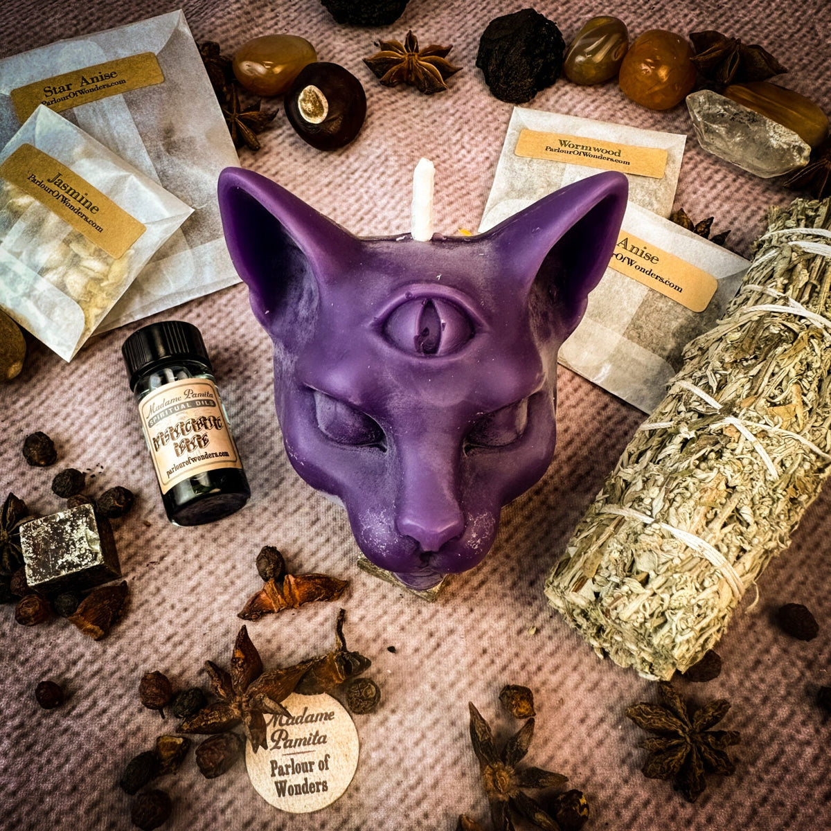 Psychic Eye Candle Spell Kit – Intuition & Psychic Abilities – Thorn & Thimble