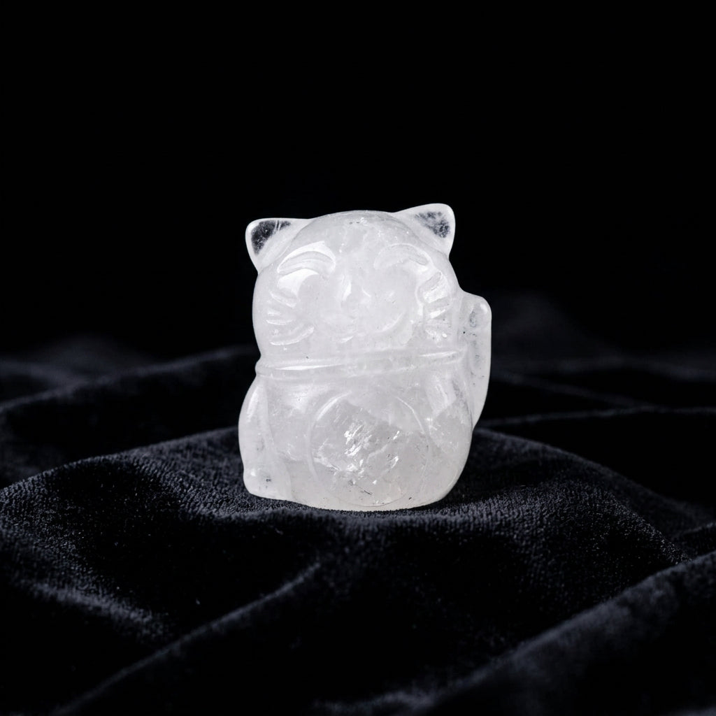 Fluorite Lucky Cat Gemstone Carving – Thorn & Thimble