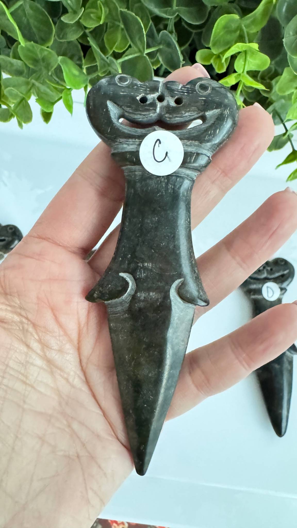 Hand-carved Kissing Dragon jade athame ritual altar tool – Thorn & Thimble