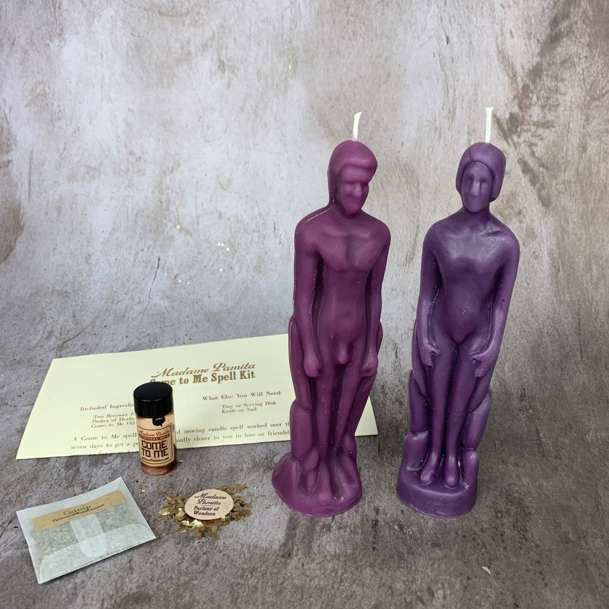 Come to Me Candle Spell Kit – Gender Neutral/Male Figures – Thorn & Thimble