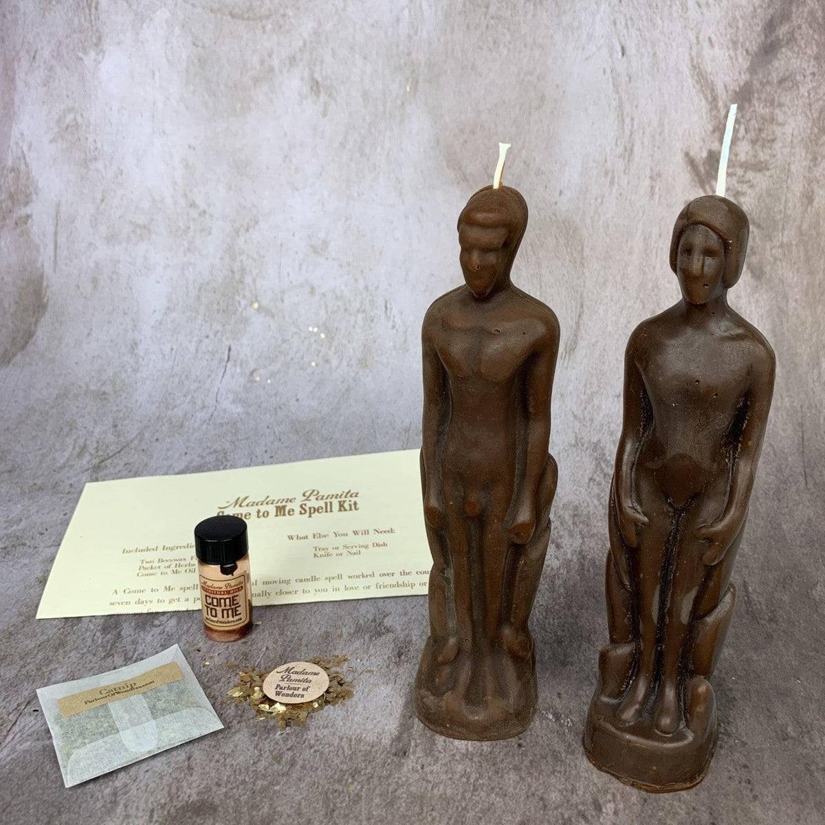 Come to Me Candle Spell Kit – Gender Neutral/Male Figures – Thorn & Thimble