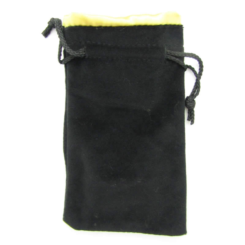 Black Velvet with Gold Lining Large Dice Bag Koplow Games