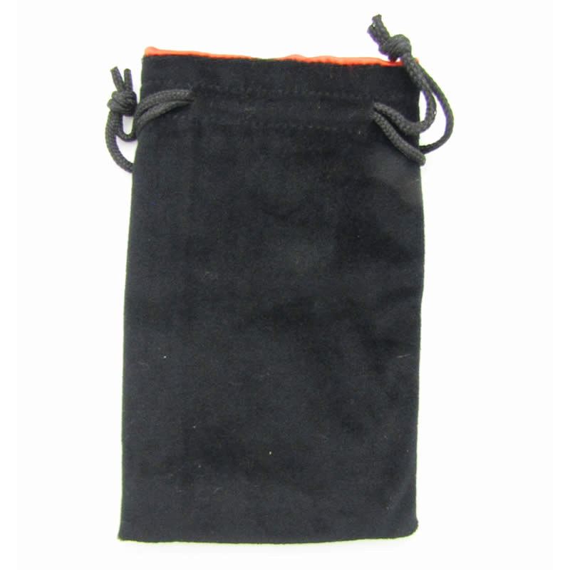 Black Velvet with Red Lining Large Dice Bag Koplow Games