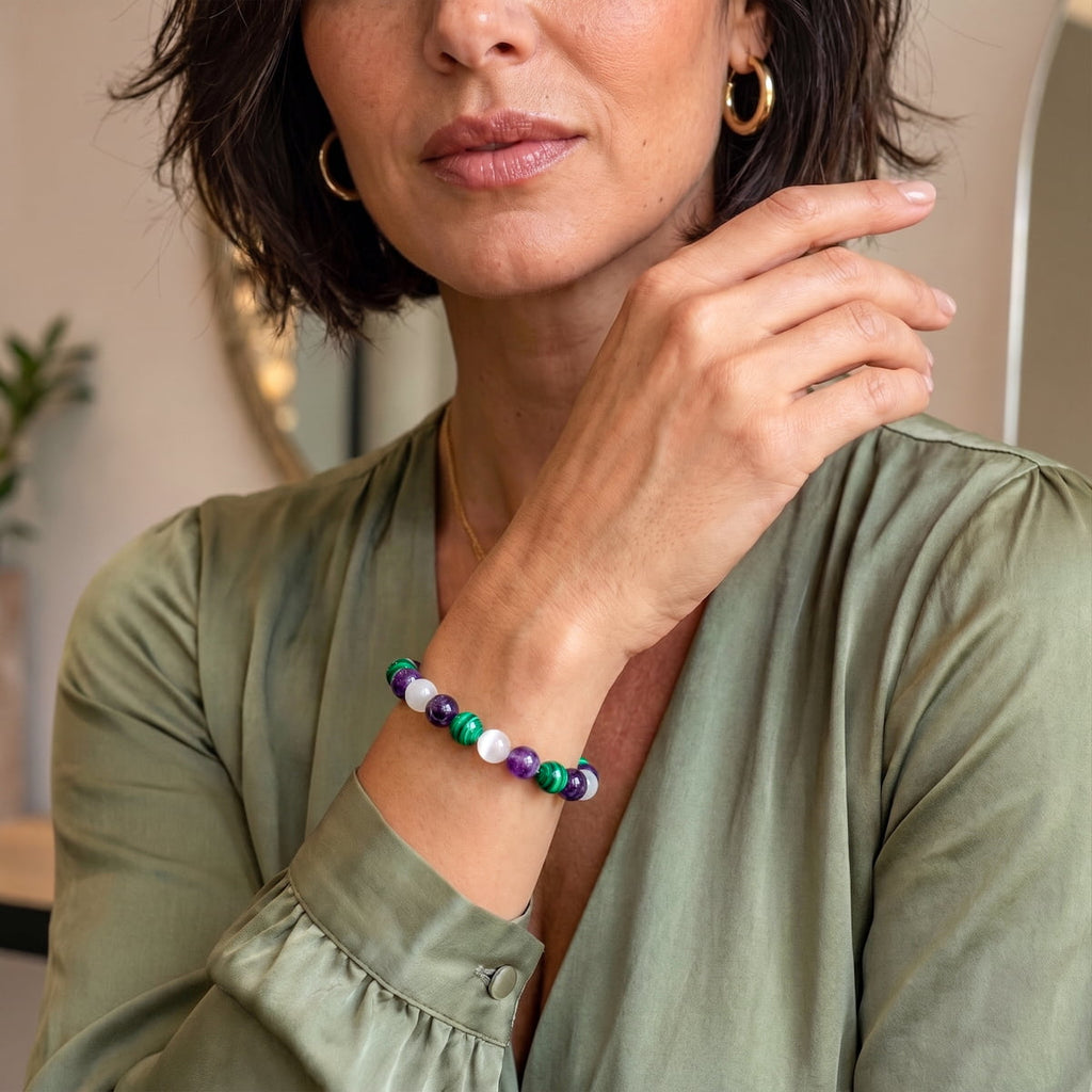 Triple Crystal Balance Bracelet
