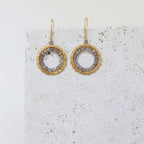 Labradorite Mini Halo Drop Earrings – Thorn & Thimble