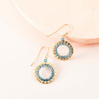 Labradorite Mini Halo Drop Earrings – Thorn & Thimble