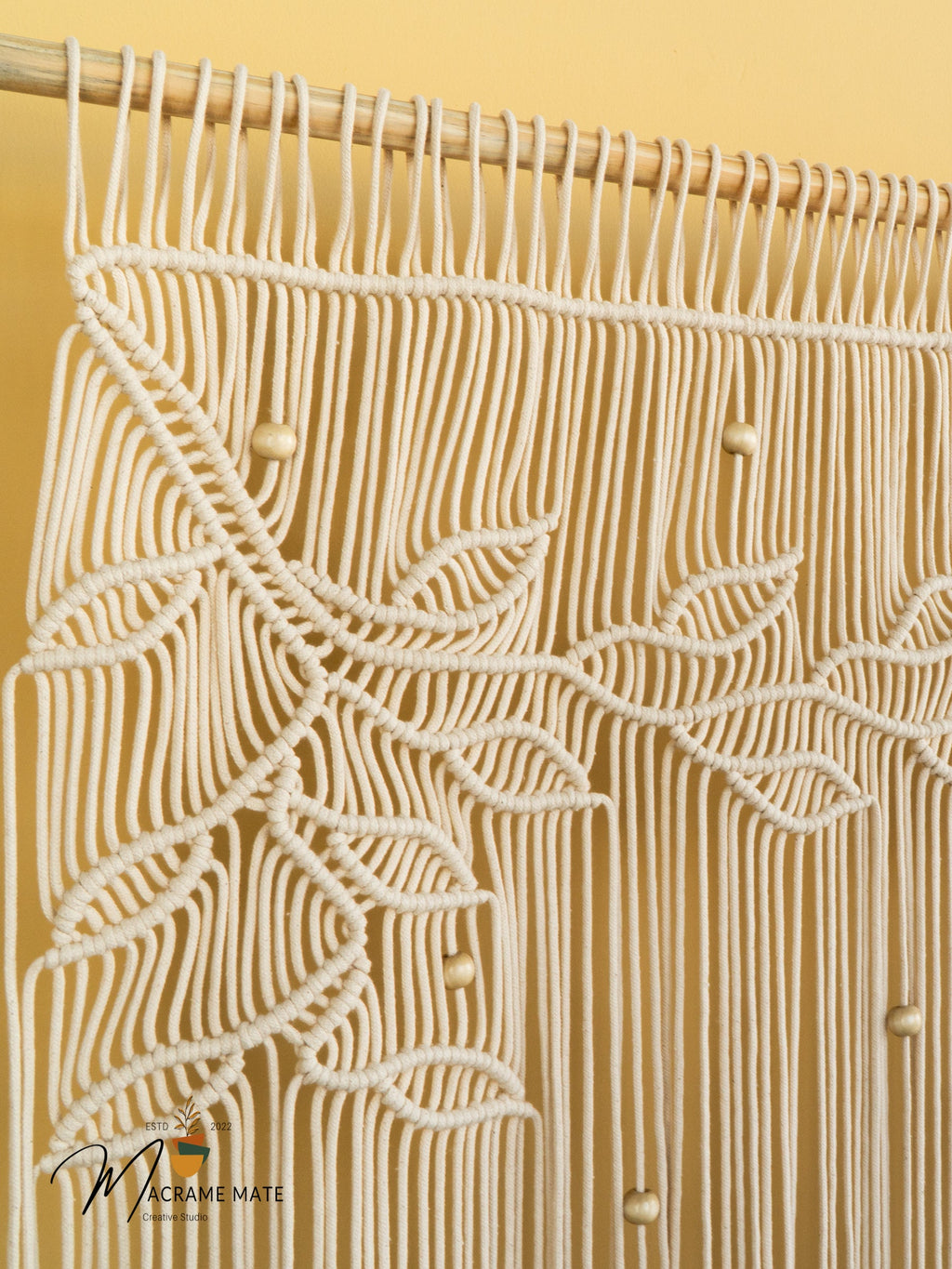 Nordica Natural Macrame Window Curtain