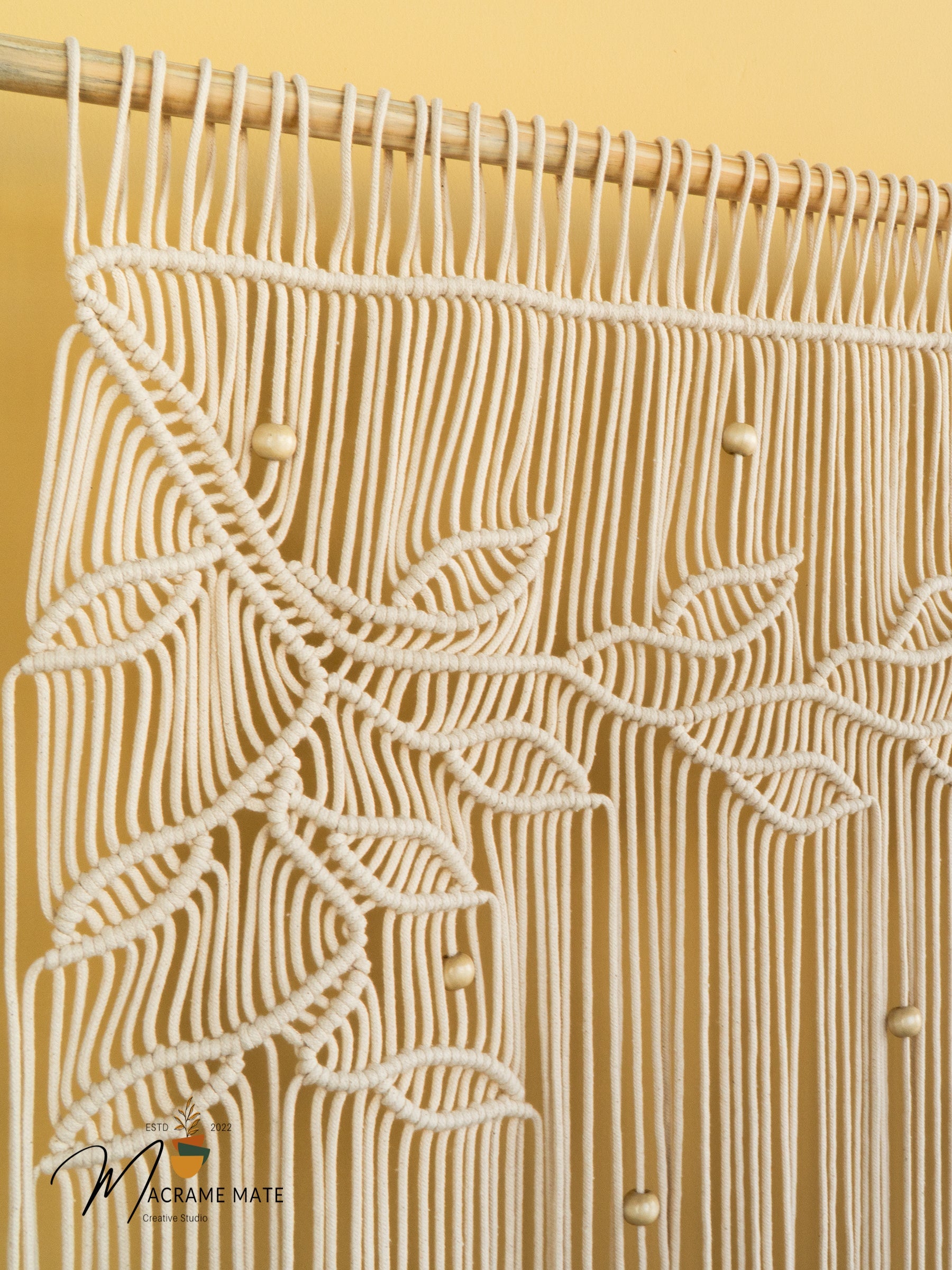 Nordica Natural Macrame Window Curtain