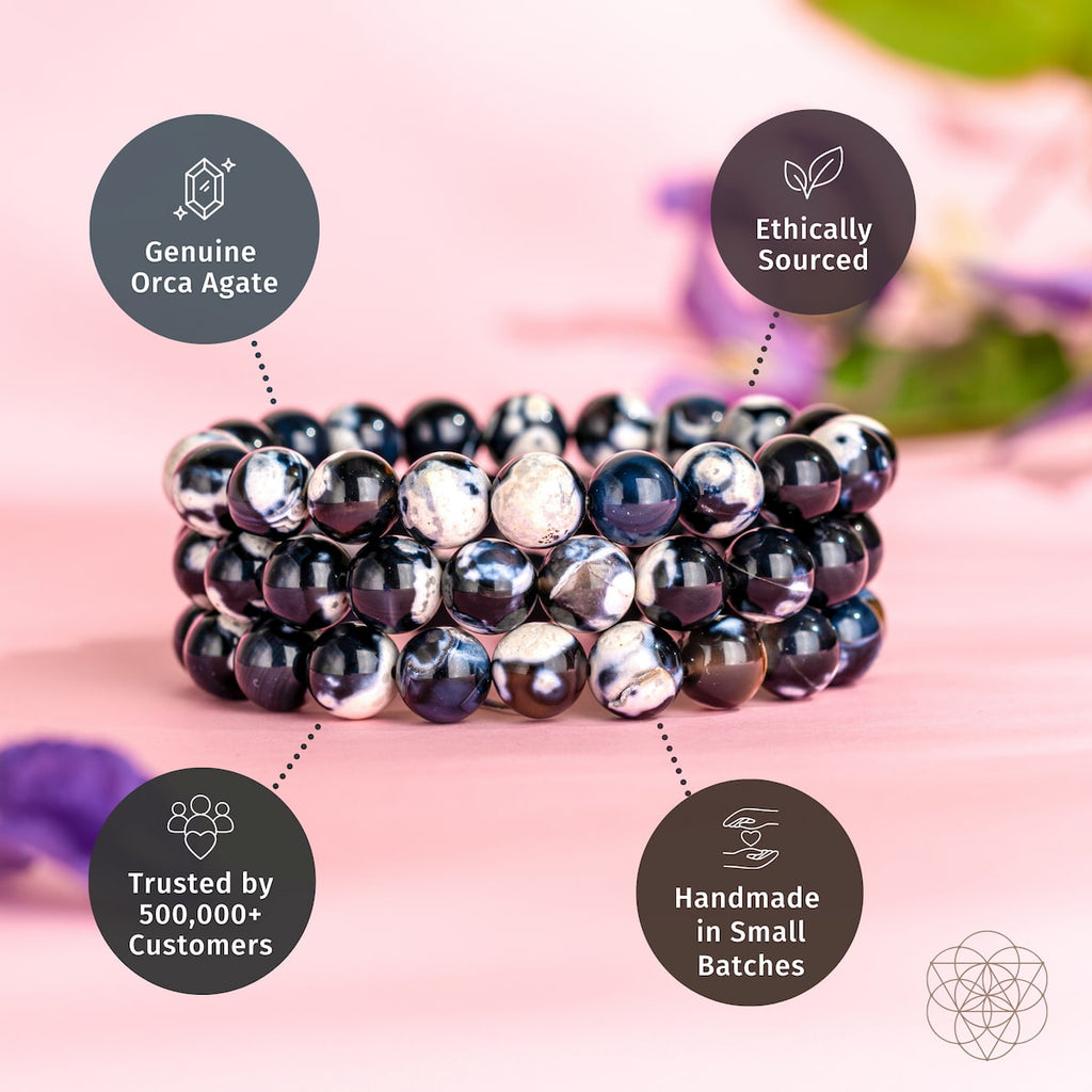 Exotic Orca Agate Serenity Bracelet