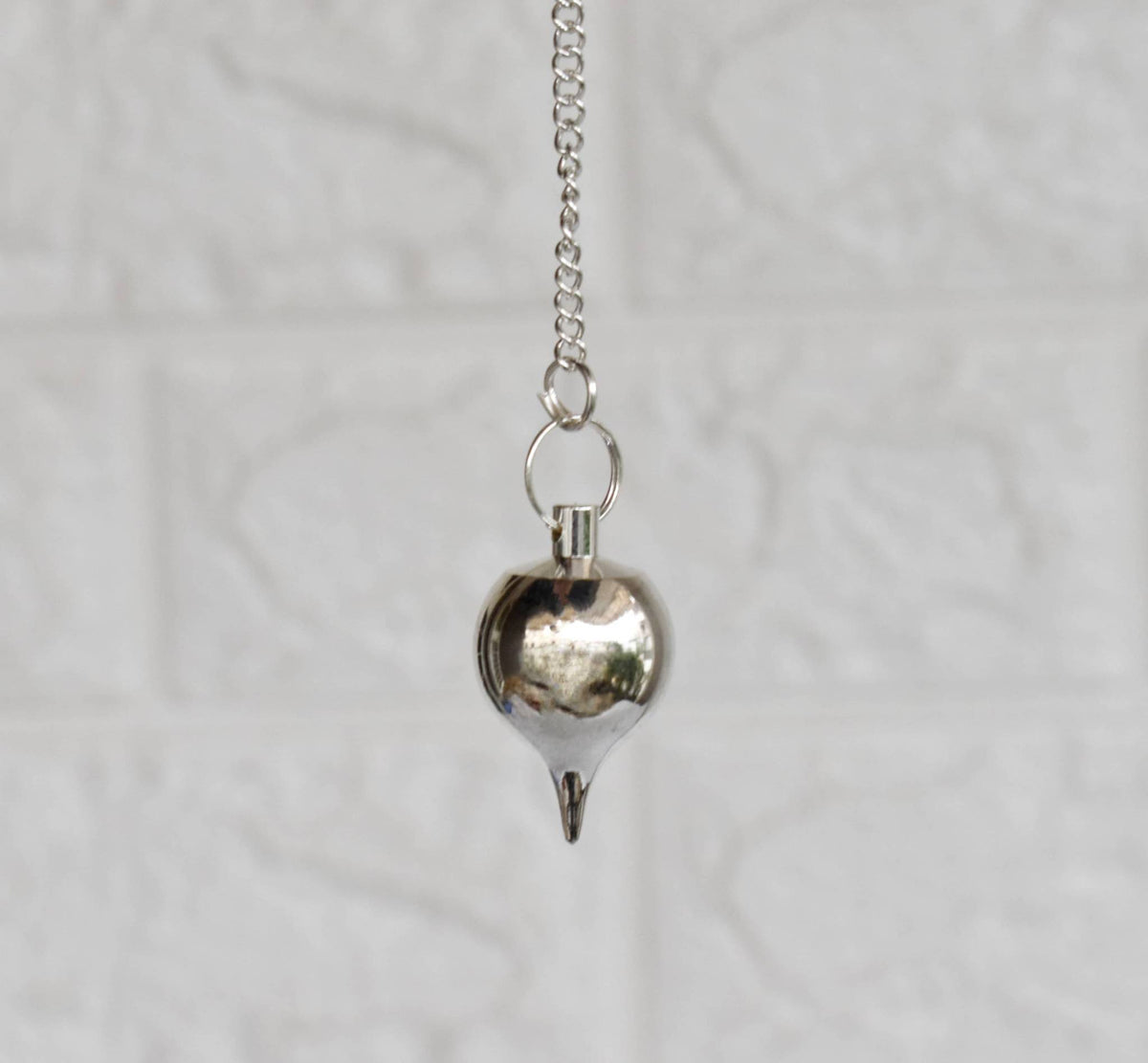 Brass Divination Pendulum – Gold Cone or Silver Ball – Thorn & Thimble