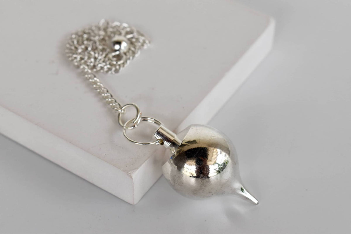 Brass Divination Pendulum – Gold Cone or Silver Ball – Thorn & Thimble