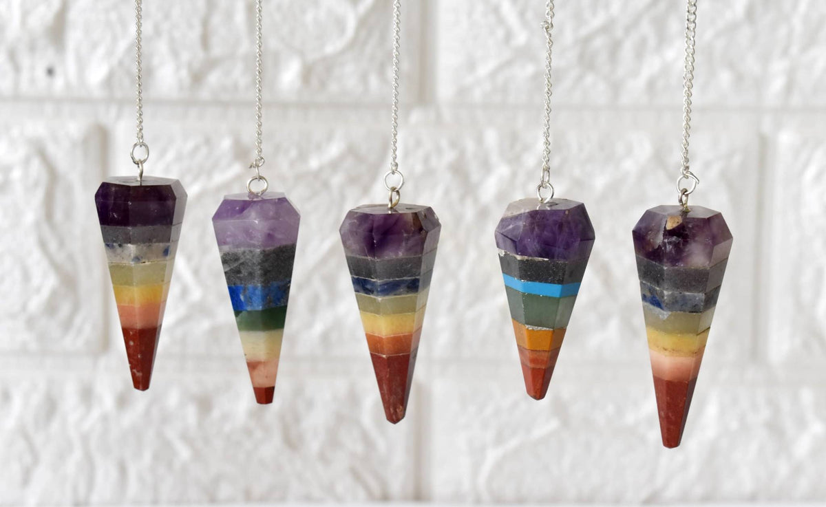 Seven-Chakra Crystal Pendulum – Thorn & Thimble