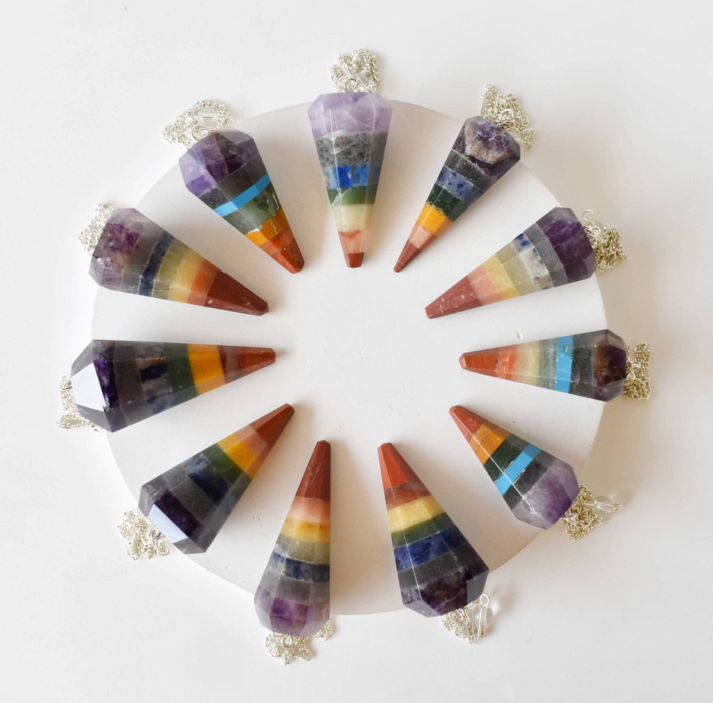 Seven-Chakra Crystal Pendulum – Thorn & Thimble