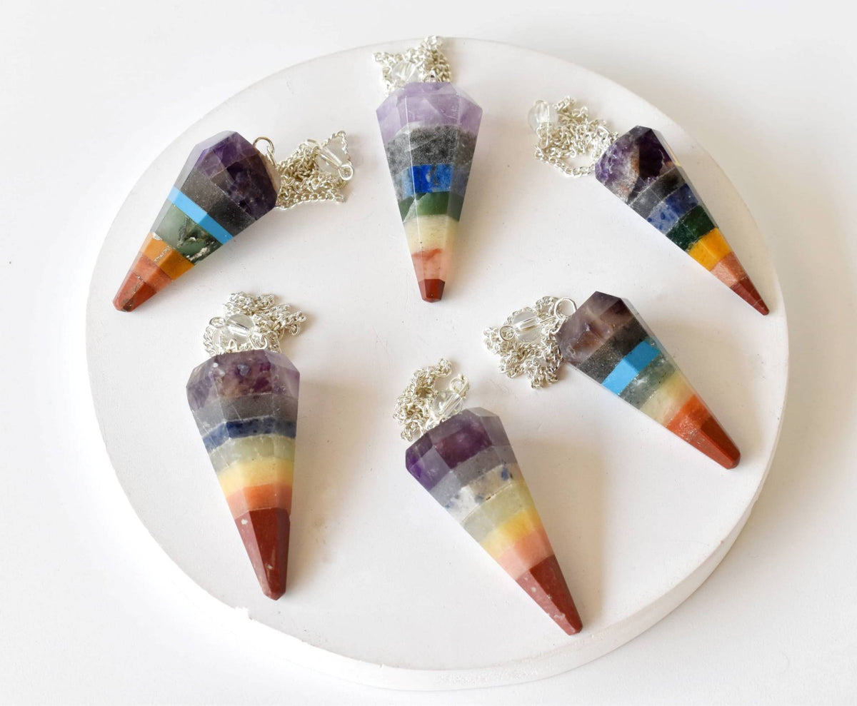 Seven-Chakra Crystal Pendulum – Thorn & Thimble