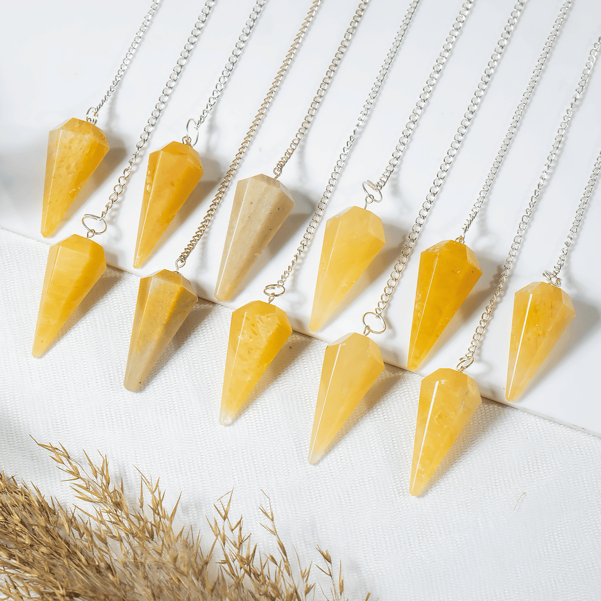 Yellow Aventurine Faceted Crystal Pendulum – Thorn & Thimble