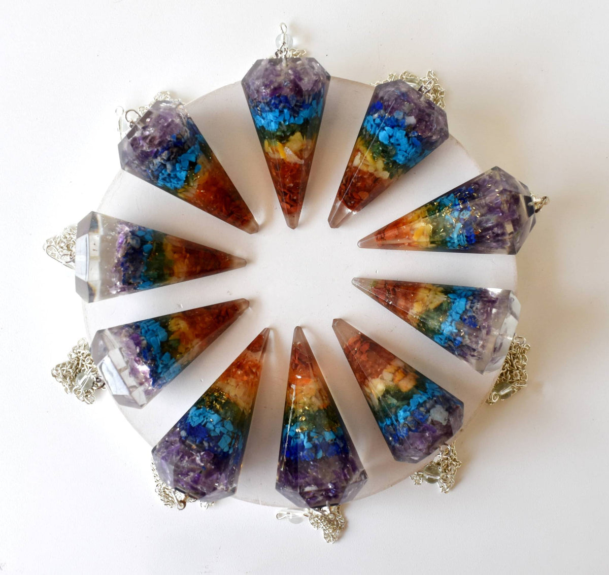 Seven-Chakra Crystal Pendulum – Thorn & Thimble