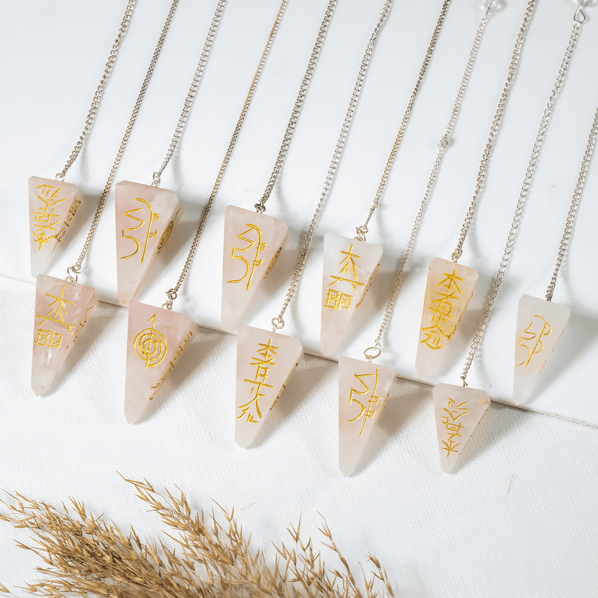 Rose Quartz Reiki Crystal Pendulum – Thorn & Thimble