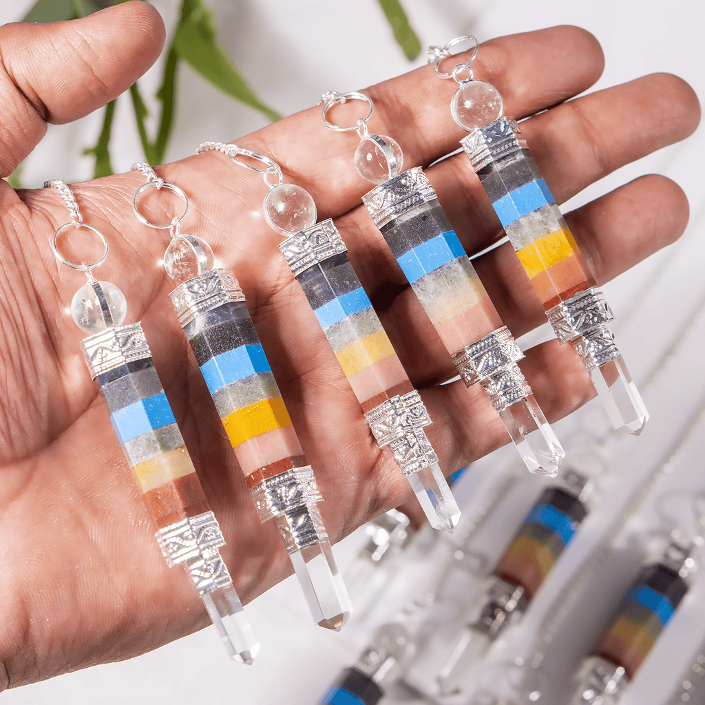Seven-Chakra Crystal Pendulum – Thorn & Thimble