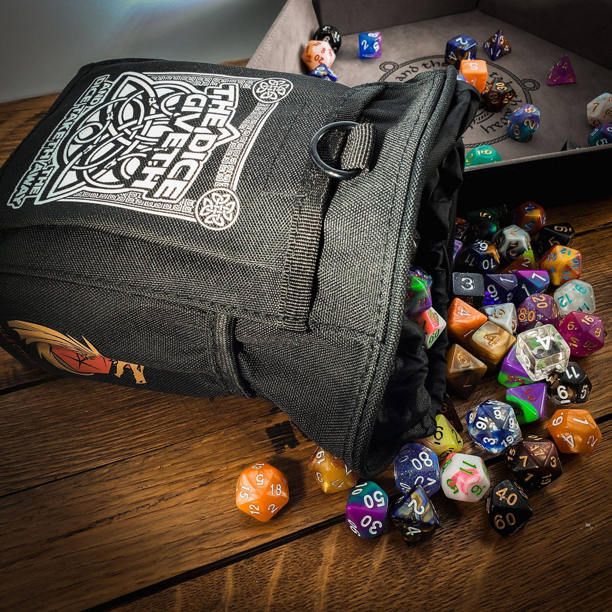Dice Giveth and Taketh Deluxe Dice Bag – Thorn & Thimble