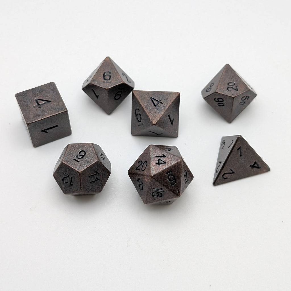 Copper Ore - 7-Piece RPG Dice Set – Thorn & Thimble