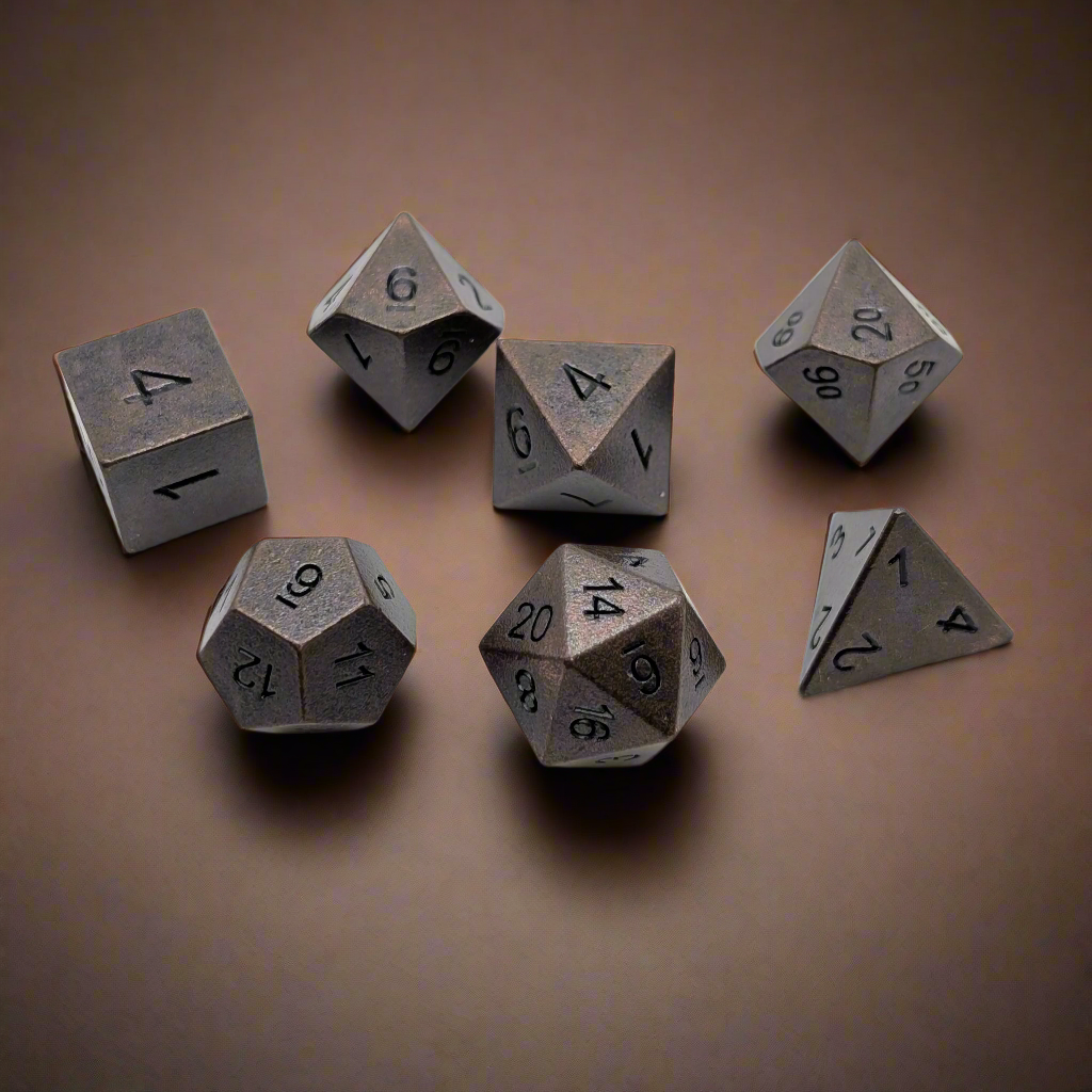 Copper Ore - 7-Piece RPG Dice Set – Thorn & Thimble