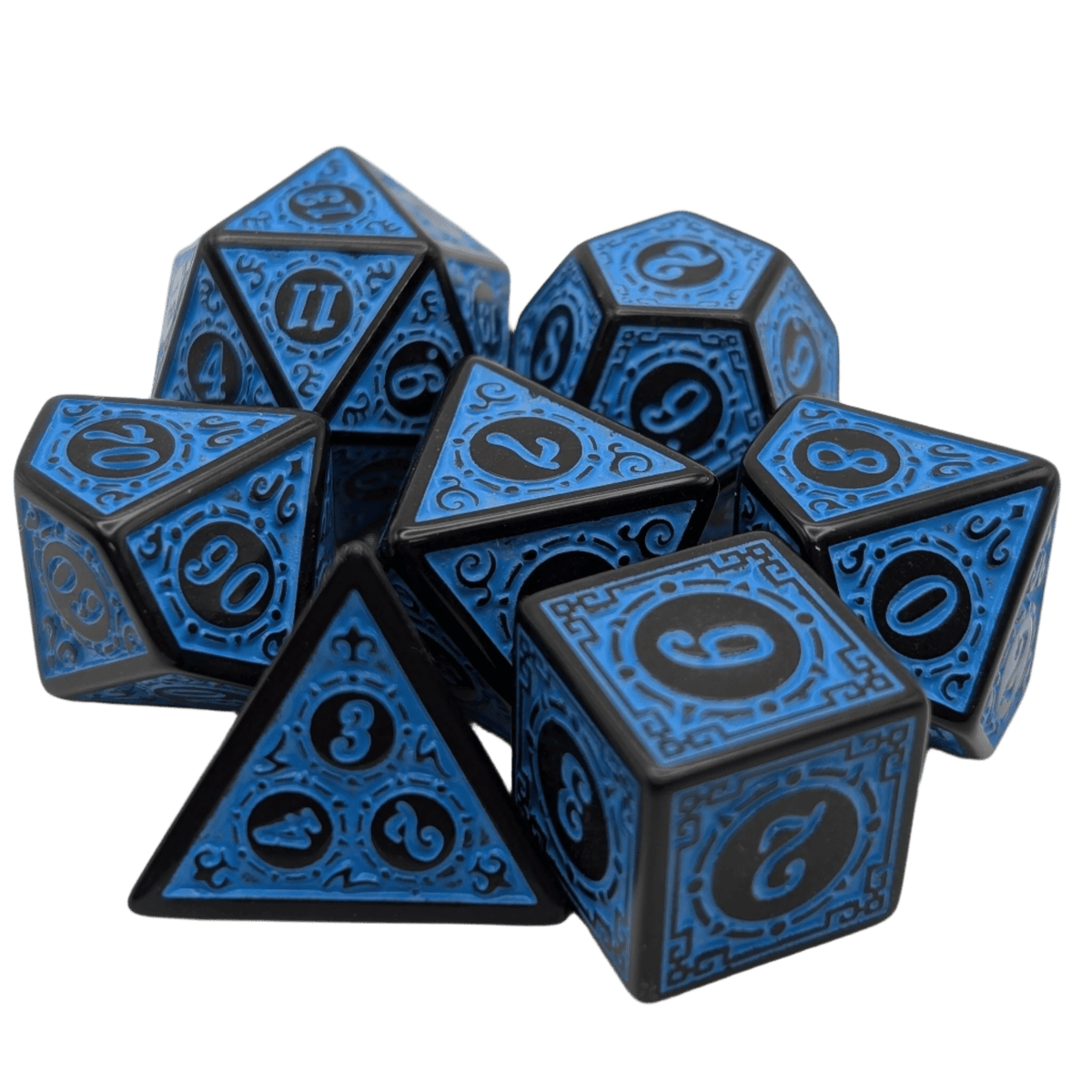 Magic Flame - Blue - 7-Piece RPG Dice Set – Thorn & Thimble