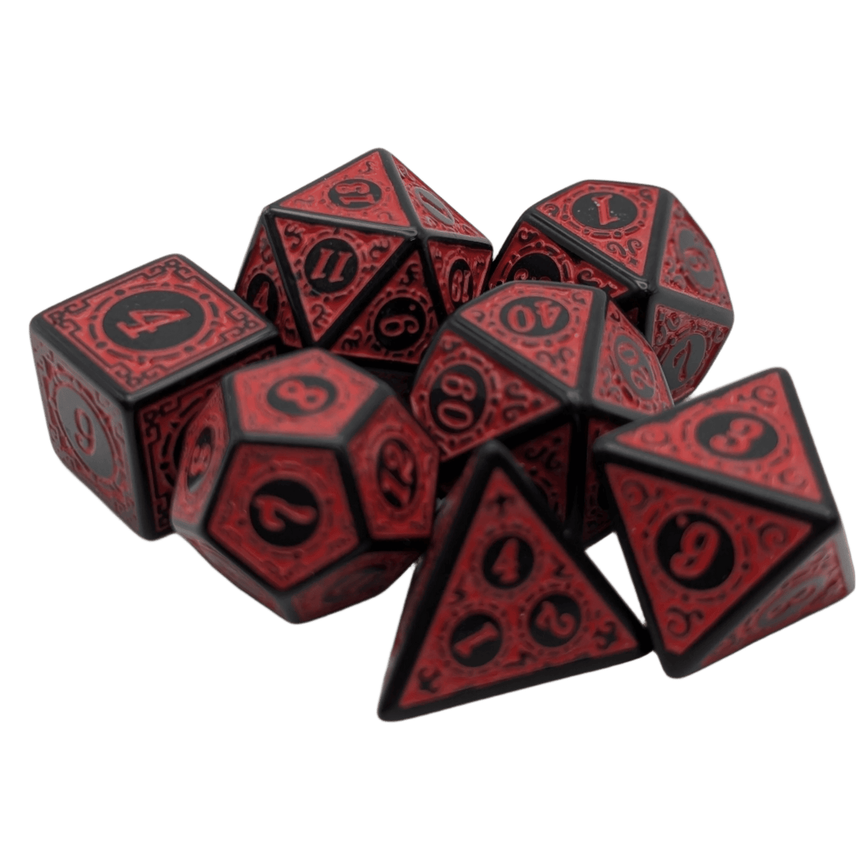 Magic Flame - Red - 7-Piece RPG Dice Set – Thorn & Thimble