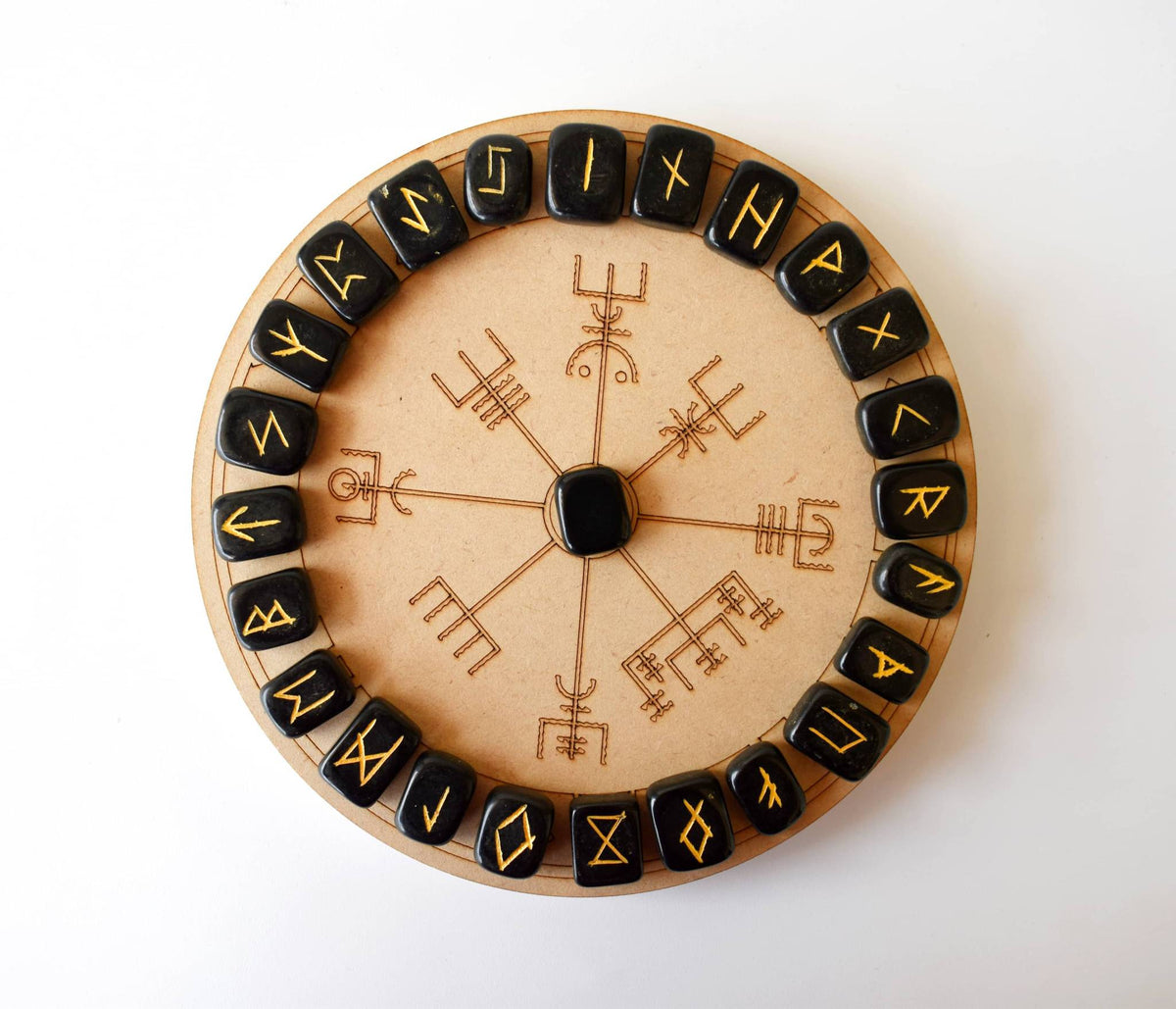 Black Jasper Rune Set (Grounding and Manifestations) – Thorn & Thimble