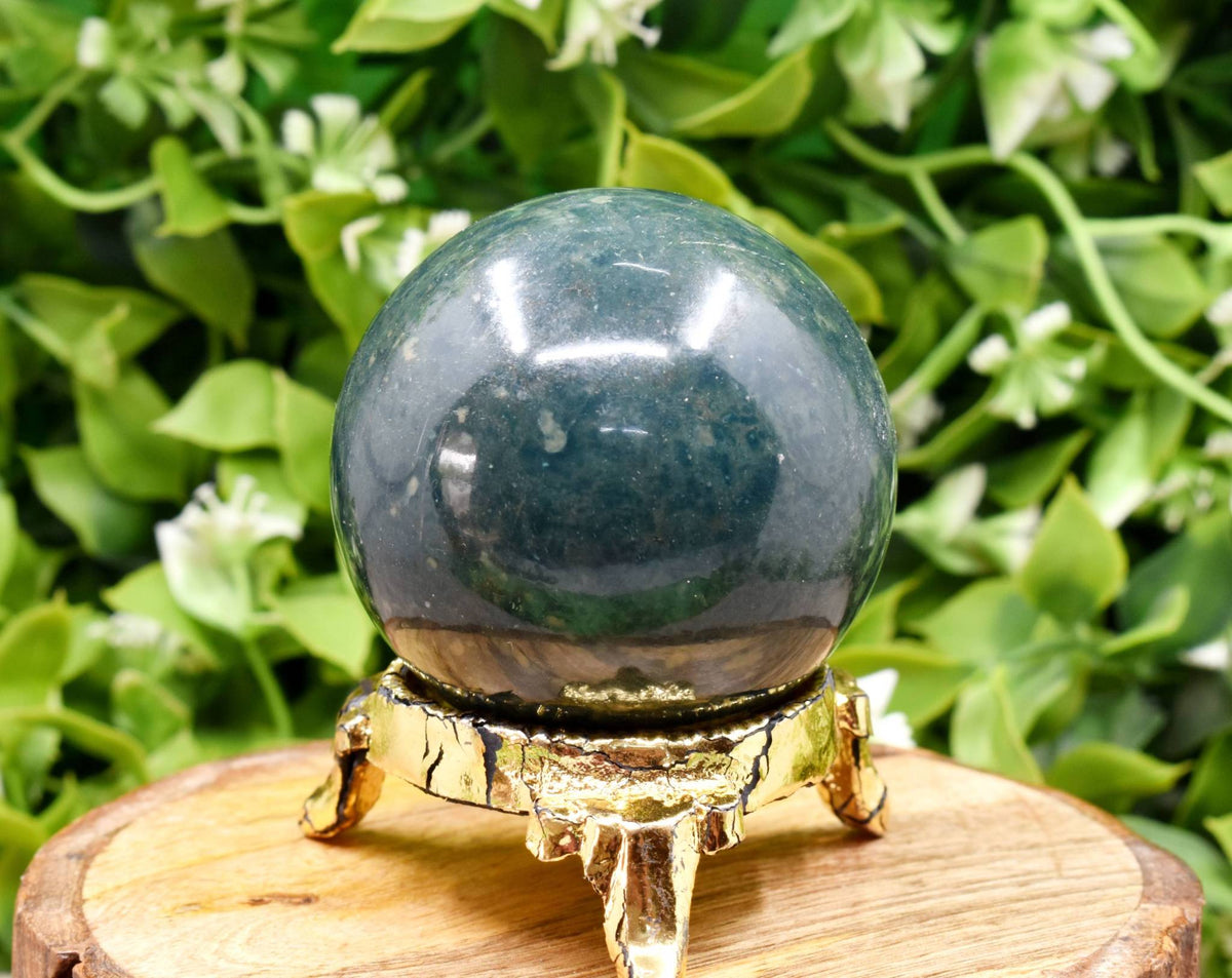 Bloodstone Crystal Sphere – Thorn & Thimble