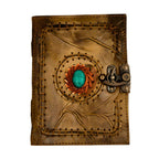 Turquoise Stone Leather Journal – Thorn & Thimble